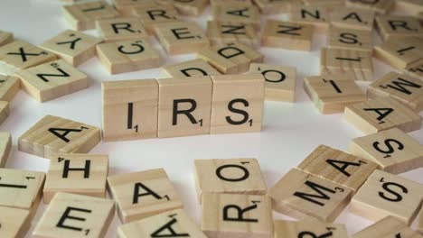 Closeup:-Acronym-IRS-Internal-Revenue-Service-made-with-Scrabble-tiles