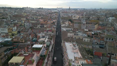 Aerial-Pullback-Reveals-Amazing-Two-Twin-Churches-in-Rome's-Piazza-del-Popolo