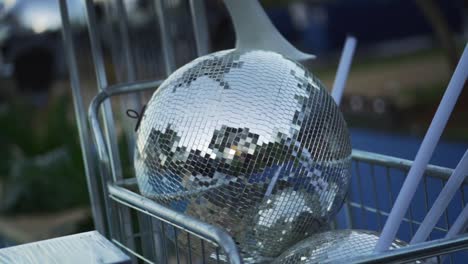 Disco-ball-in-a-shopping-cart