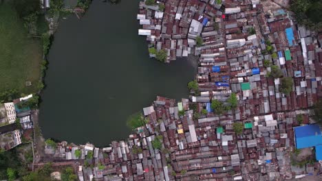 Zona-De-Tugurios-En-Dhaka,-Bangladesh