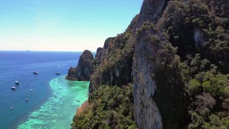 Turquoise-blue-sea-Cliffs-Rocks-island-hill-beach