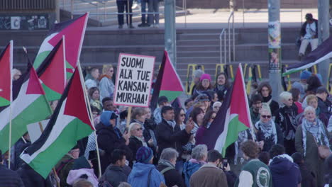 Protestplakat:-Finnland,-Unterstützt-Keinen-Völkermord,-Kundgebung-Für-Palästina