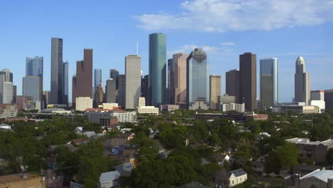 Toma-De-Drones-Del-Centro-De-Houston,-Texas-Y-Sus-Alrededores.