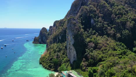 Turquoise-blue-sea-Cliffs-Rocks-island-hill-beach