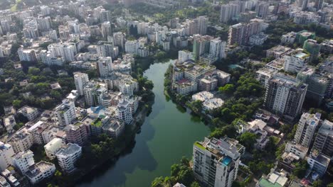 Beautiful-Residential-Area-with-Lake-Aerial-View-of-Banani-Dhaka