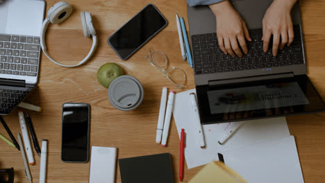 Top-view-of-an-office-table