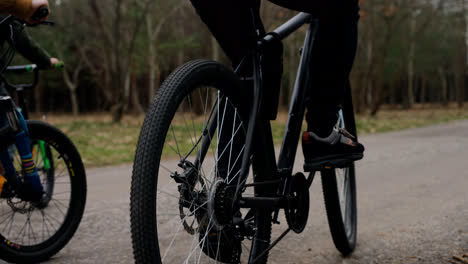 Familie-Fahrrad-Fahren-Im-Freien