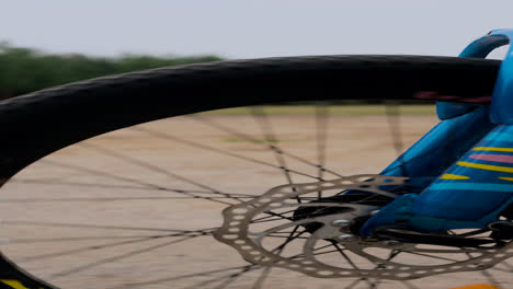 Close-up-of-wheel-bike