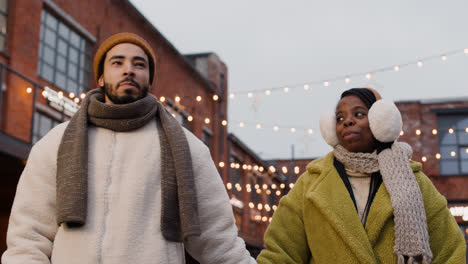 Black-couple-walking-together