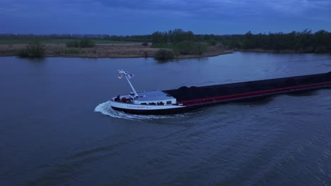 Leendert-Sr-Bulk-Carrier-Sailing-On-Schelda-River-In-Zwijndrecht,-Belgium