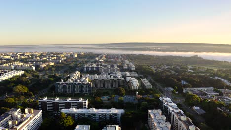 Brasilia-Stadt-Im-Morgengrauen-Bezirk-Bundes-Brasilien