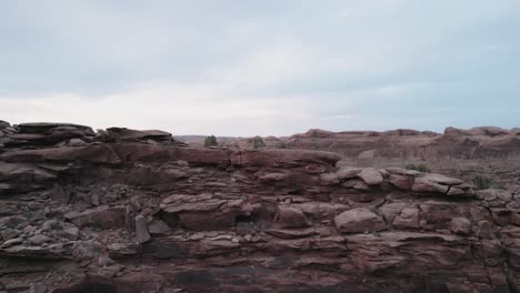 Scenic-Canyonlands-National-Park,-Moab,-Utah---Aerial-Drone-Shot,-Reveal-valley