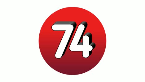 3D-Number-74-seventy-four-sign-symbol-animation-motion-graphics-icon-on-red-sphere-on-white-background,cartoon-video-number-for-video-elements