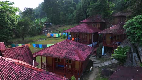 Laundry-at-Huts-palm-tree-in-the-morning