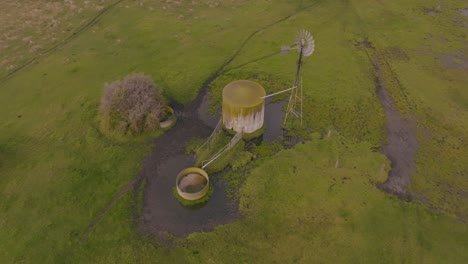 Drone-circling-around-water-tank