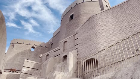 Illuminated-Bam-Citadel:-Brief-footage-of-Iran's-Bam-Citadel,-highlighted-by-natural-sunlight