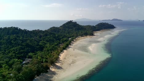 Aerial-view-of-Koh-Kradan-in-Andaman-sea,-Trang,-Thailand