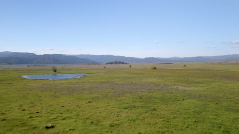 Lake-Henshaw-Reservoir-In-San-Diego-County,-California---Drone-Shot