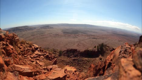 Time-lapse-shot-of-of-Karijini-National-Park-with-red-desert-in-summer