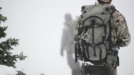 Archery-Bow-Elk-Hunting-in-the-snow-in-Montana-in-October-in-the-snow