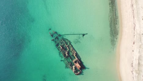 Epanomi-Shipwreck:-Sunken-Transport-Ship-in-Thessaloniki-Greece's-Turquoise-Blue-Waters