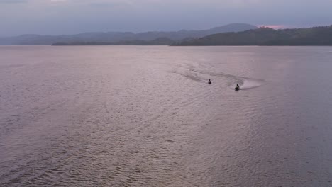 Two-jet-ski-during-twilight