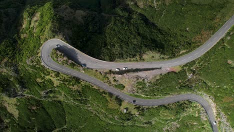 Overhead-View-Of-Lombo-do-Mouro-Viewpoint-By-ER110-Road-In-Serra-de-Agua,-Portugal