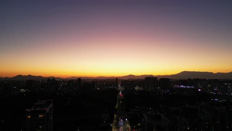 an-autumn-sunset-in-Santiago,-Chile