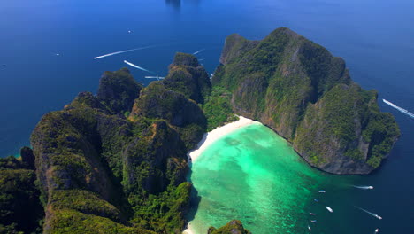 Beautiful-Maya-Bay-from-the-air-in-sunny-day
