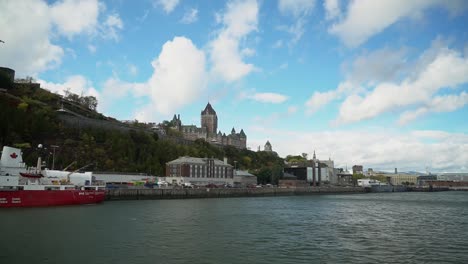 Quebec-city-skyline-view-from-the-harbor-on-an-autumn-afternoon