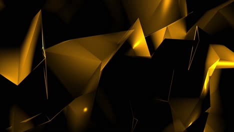 Goldene-Abstrakte-Geometrie,-Auffällig,-Glänzend,-Flackernder-Hintergrund,-VJ-Loop-Animation-4k