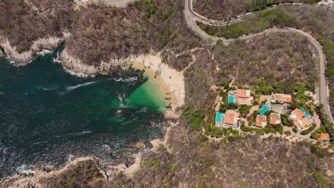 Huatulco-bays,-Playa-Violin-in-Oaxaca,-Mexico