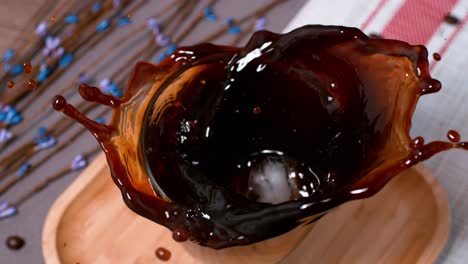 Close-up-view-of-a-glass-with-dark-coffee-or-tea