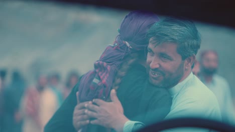 Closeup-shot-of-people-of-Balochistan-greeting-each-other-in-Pakistan