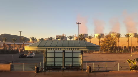 Burbank-Station-at-sunset-across-from-the-utility-public-works