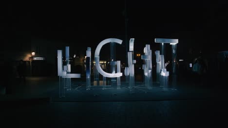 Escultura-De-Luz-Pov,-Festival-De-Las-Luces-Zagreb