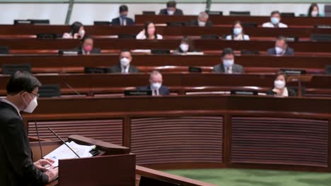 John-Lee-Ka-chiu-,-Hong-Kong's-chief-executive,-delivers-the-annual-policy-address-at-the-Legislative-Council-building-main-chamber