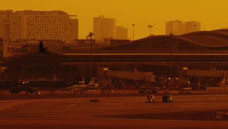 established-of-International-airport-main-hub-in-south-east-asia-at-sunset