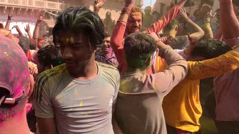 POV-SHOT-Lots-of-men-doing-different-types-of-dances-and-enjoying-the-splash-and-splash