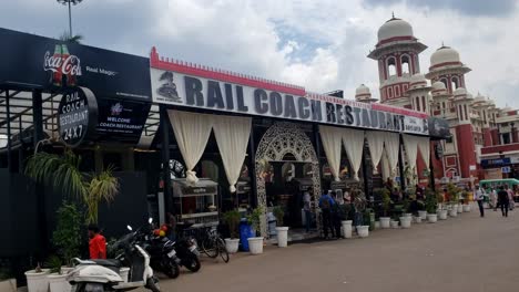 Rail-Coach-Restaurant-Near-Lucknow-Railway-Station-Uttar-Pradesh---Food-Stall-Concept
