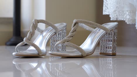 Bridal-heels-with-sparkling-cube-heels