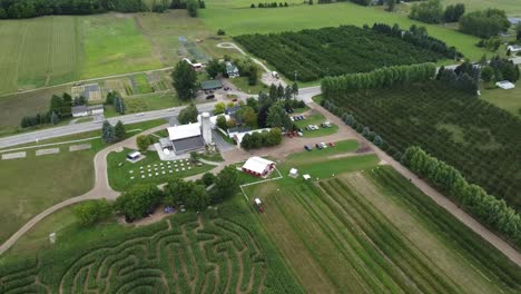 Aerial-shot-of-farm-style-wedding-venue