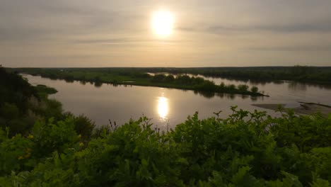 Reflection-of-a-bridge-sunset-in-the-nature-reserve-Przyrody-in-Poland