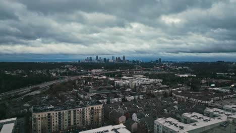 Residential-Neighbourhood-In-Downtown-Atlanta,-Buckhead-Region,-Georgia,-USA