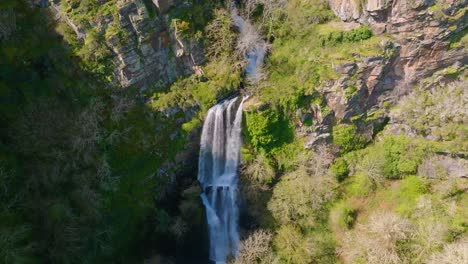 Seimeira-Von-Vilagocende,-Höchste-Wasserfälle-In-Galizien,-Fonsagrada,-Lugo,-Galizien