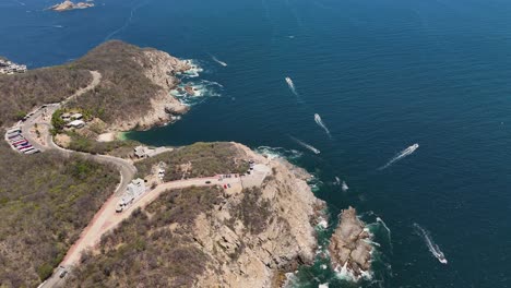 Aerial-views-of-Huatulco-National-Park-in-Oaxaca,-Mexico