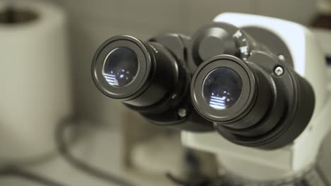 Binocular-Professional-Scientific-Microscope-Laboratory,-Close-Up