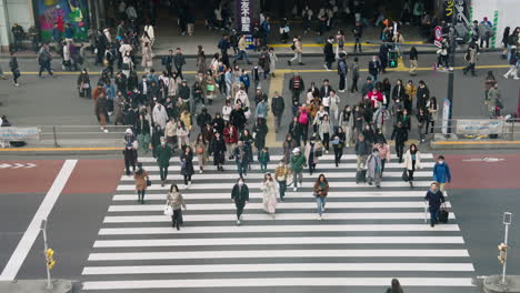 People-Crossing-At-The-Pedestrian-Crossing-In-Front-of-Shinjuku-Train-Station-And-Shinjuku-Expressway-Bus-Terminal-In-Japan