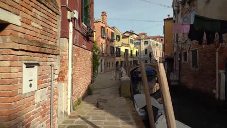 Narrow-Street-near-the-Water-Canal-in-Venice
