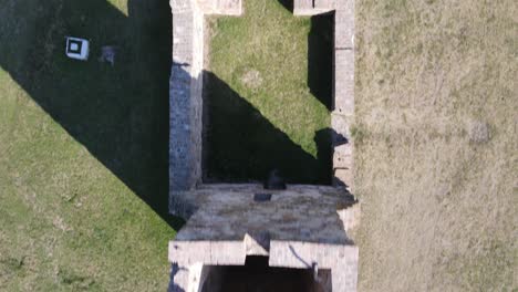 Aerial-flyover-directly-over-Soltszentimre-Truncated-Tower-in-Hungary